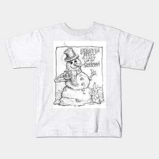 Frosty's First and Last Cup of Coffee Kids T-Shirt